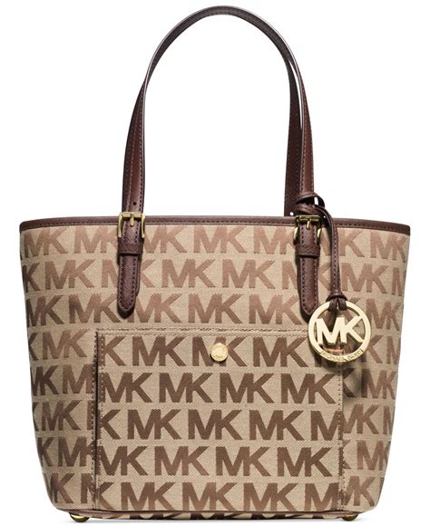 women's jet set snap pocket medium handbag by michael kors|Jet Set Medium Logo Pocket Tote Bag .